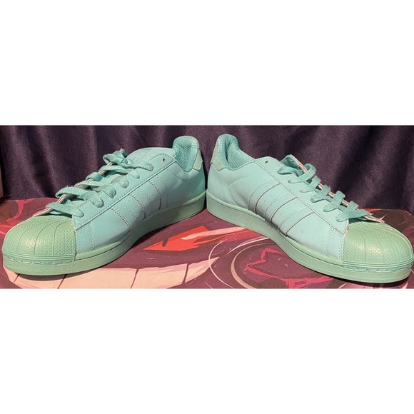 Adidas Superstar Shock Mint Green Reflective 3M men's 13 ART S80331 - Picture 3 of 7